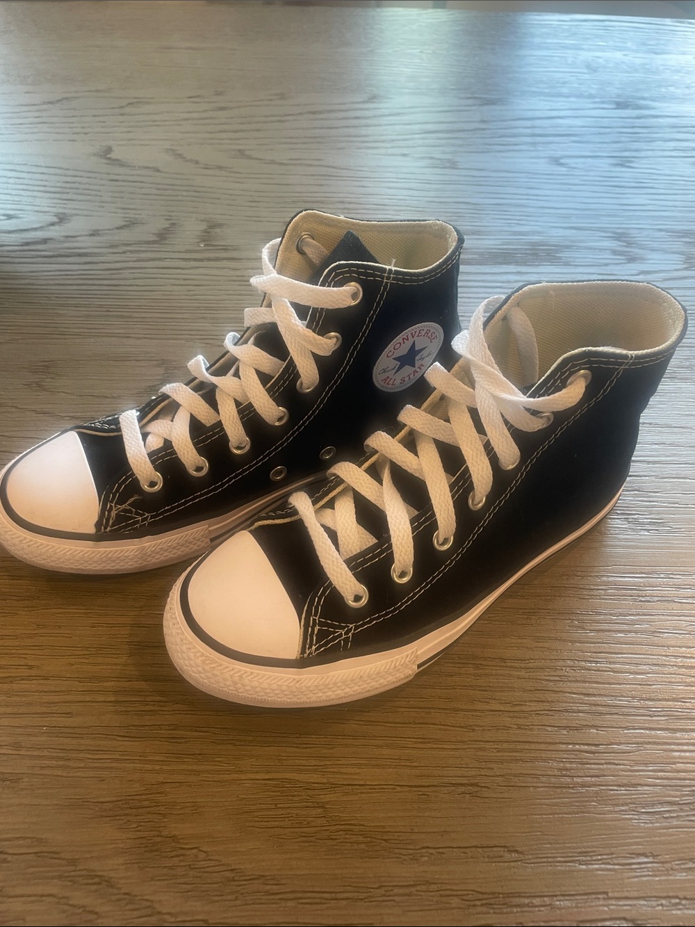 Converse Black and White High Top Kids Sneakers